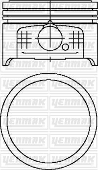 MOTOR PİSTON+SEGMAN (STD 75mm) P106-P206-P306-PARTNER-BERLINGO 1.4 8V TU3JP-Euro4 (BOY:50mm TEPE)