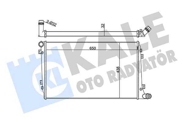 SU RADYATÖRÜ VW-SKODA-SEAT-AUDİ-GOLF5-JETTA-CADDY-PASSAT-A3 04> (BLS-BMM 1,9 TDI-2,0 TDI) (LEHİMLENMİŞ)