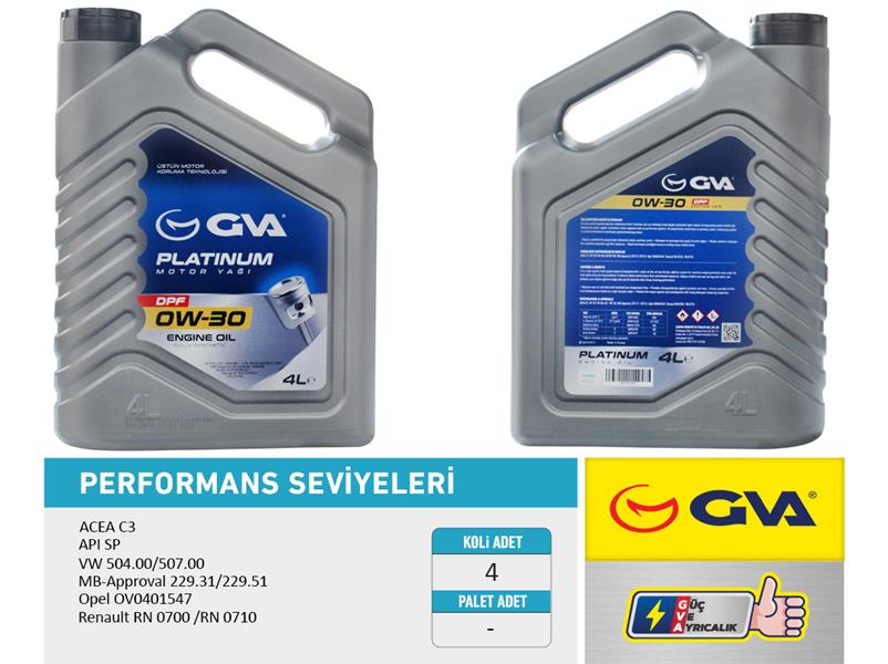 Motor Yağı 0W30 4 Lt Dpf Tam Sentetik Api Sp Parti...