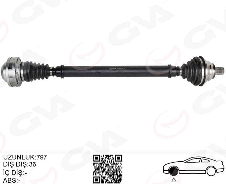 Komple Aks Ön Sağ GOLF5-GOLF6-PASSAT-JETTA 2.0 Tdi...