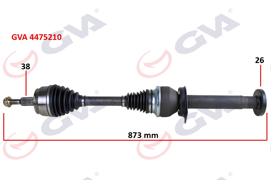 KOMPLE AKS SAĞ TRANSPORTER T5 2.5 TDİ (03-11) 6 VİTES (880mm)(DÜZ VİTES)