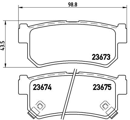 ARKA FREN BALATA SSANGYONG ACTYON KYRON 2.0L D20DT Xdi 4x4 06-> / MUSSO 2,9L 99-05 / REXTON 2,7L 05->