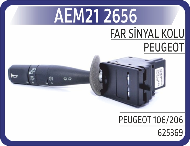 FAR+SİNYAL+KORNA KUMANDA KOLU PEUGEOT PARTNER-EXPERT-BERLINGO-JUMPY-SAXO-P106 96=> P206 98=> P306 (93-01) FIAT SCUDO