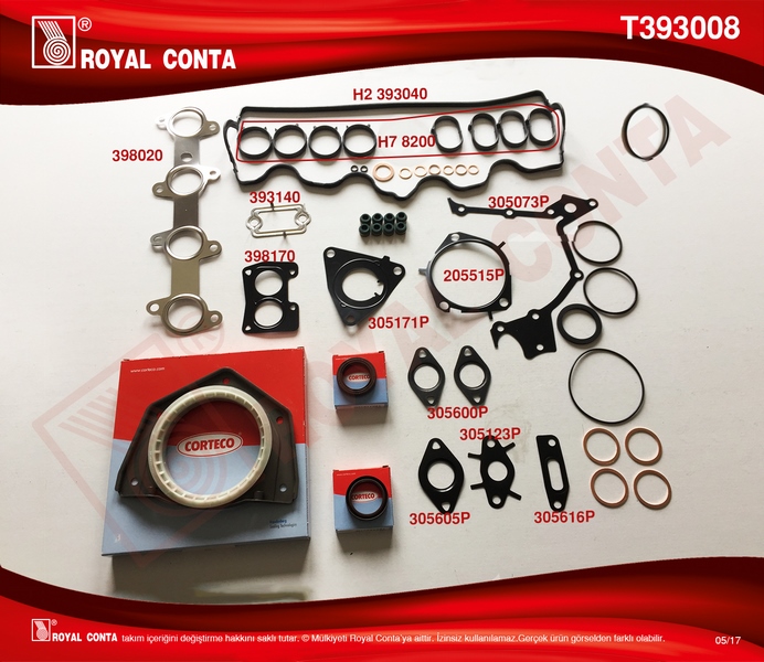 Motor Takım Conta Keçeli+s Lastikli Doblo-punto 1....