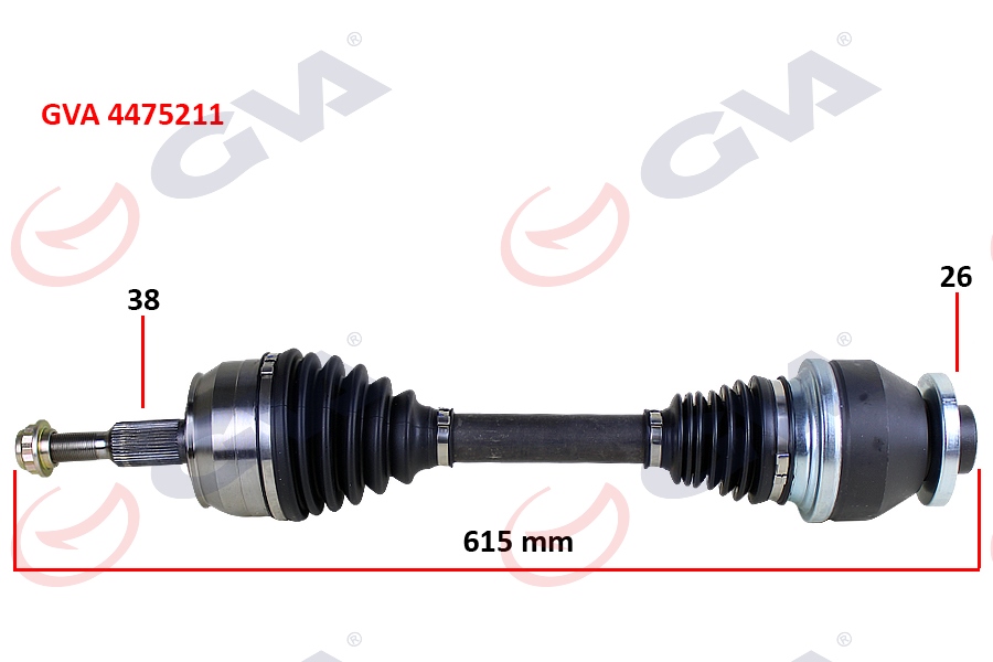 KOMPLE AKS SOL TRANSPORTER T5 2.5 TDİ (03-11) 6 VİTES (615mm)