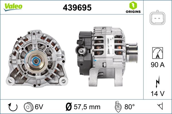 Alternatör 14V 90Ah P107-C1-C3-JUMPER-TOYOTA