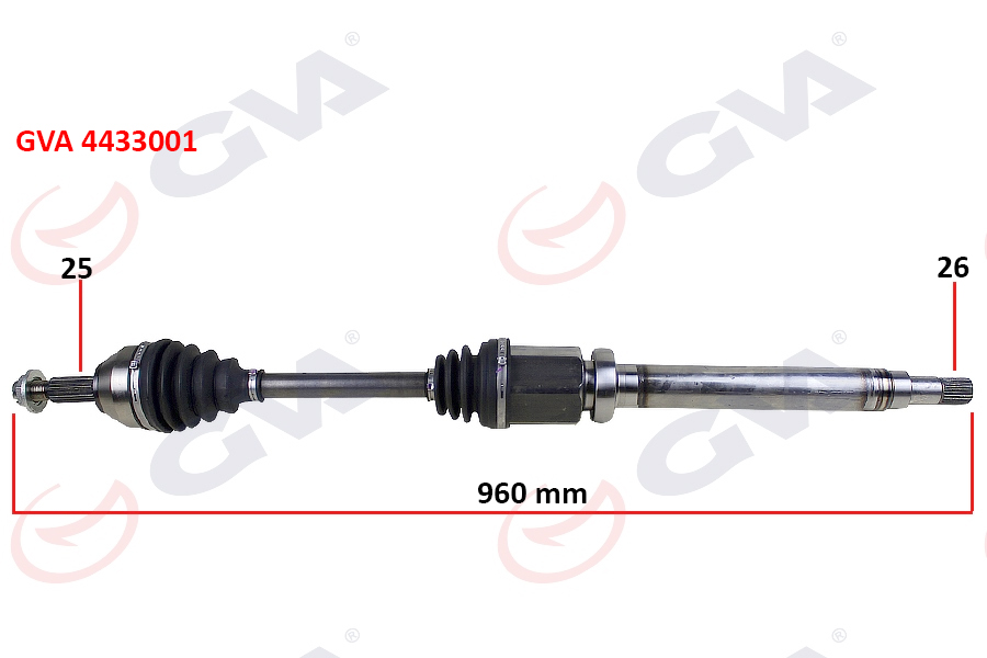 ÖN KOMPLE AKS SAĞ TRANSIT CONNECT 1.8 TDCI 02>14 75PS (960mm)