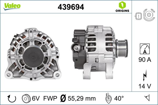 Alternatör (14V 90amp) Partner-berlingo-expert-jum...