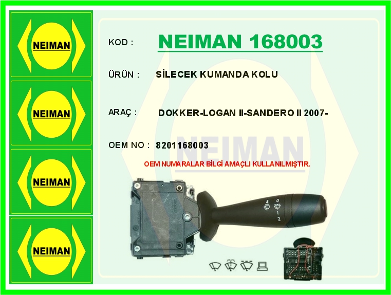 Silecek Kumanda Kolu Dokker-logan Ii-sandero II 20...