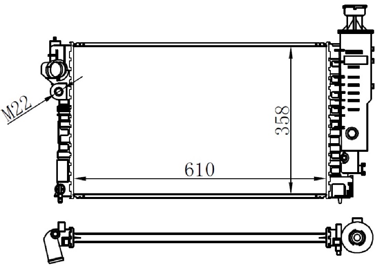 Radyatör P405 II 1.8-1.9-2.0 (87-95) (XU52C)