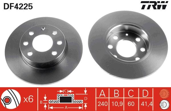 ÖN FREN AYNASI CORSA C 1.0-1.2 16V (01>11) (240x11x4DL DOLU)
