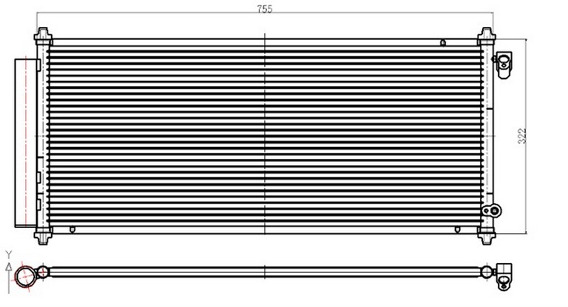 KLİMA RADYATÖRÜ (KONDENSER) HONDA JAZZ 1,4L L13A (GD1 kasa) 02-07