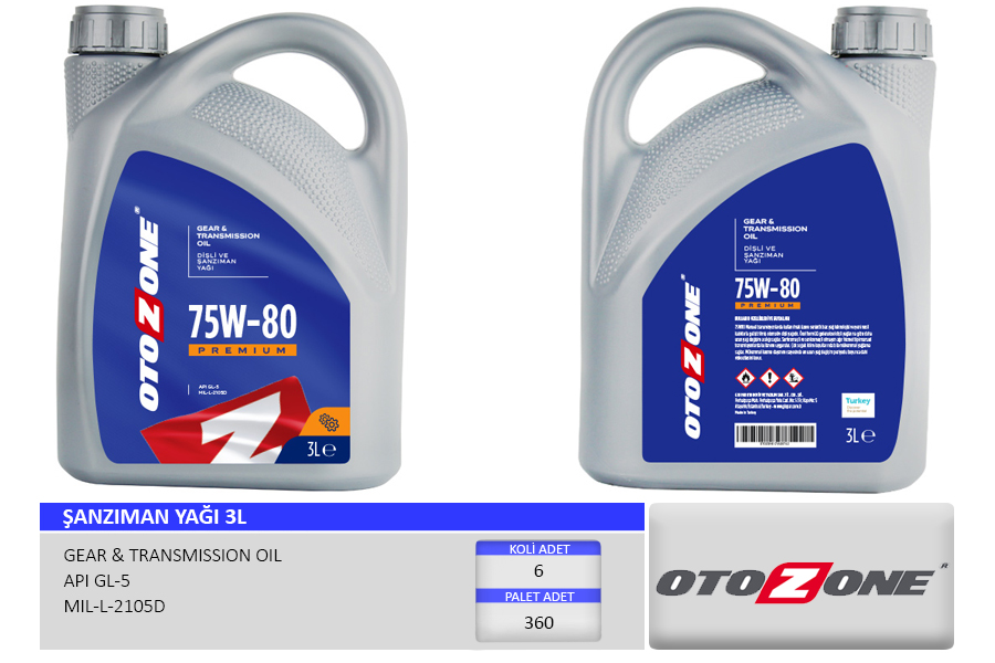 Şanzıman Yağı 75W-80 3 Lt GL-5