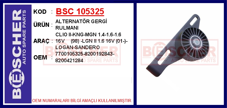 Alternatör Gergi Rulmanı
