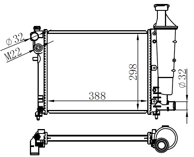 (X) Radyatör Brazing 106 96>SAXO (96-03) 1.1-1....