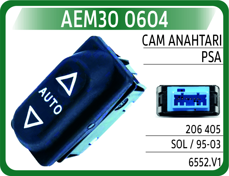 Cam Anahtarı Psa 206 405 Sol / 95-03