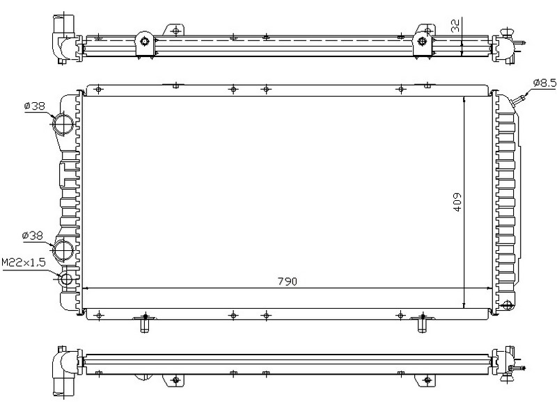 Radyatör Boxer-ducato-jumper (97-02) 1.9D-2.5D-2.8...