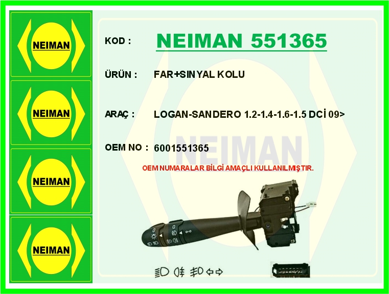 Far+sinyal Kolu Logan-sandero 1.2-1.4-1.6-1.5 Dci ...