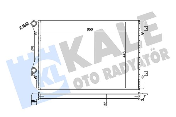 SU RADYATÖRÜ AUDI A3-TT 04=>SEAT ALTEA-LEON-TOLEDO III 07=>SKODA OCTAVIA-SUPEB-YETI 07=>VW GOLF VI- JETTA III-IV-PASSAT-SCIROCCO 09=>1.8 2.0TFSI-TSI (MT)(BRAZING)(650x446x32)(5K0121253B-1K0121251BB)