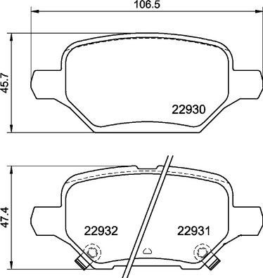 ARKA FREN BALATASI OPEL MOKKA X 12> CHEVROLET TRAX 12>