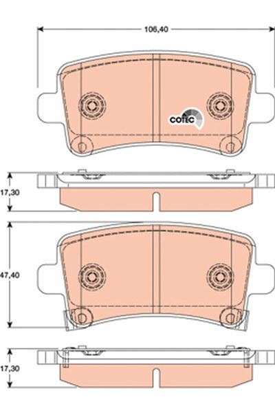 ARKA FREN BALATASI INSIGNIA A 08>17 SAAB 9.5 10> MALIBU 2.0D 2.4 12> (16 İNÇ JANT)