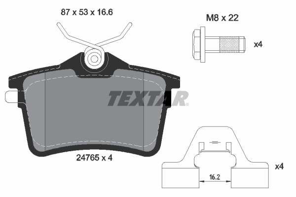 Arka Fren Balatası P307 00>09 P308 07>14 Par...