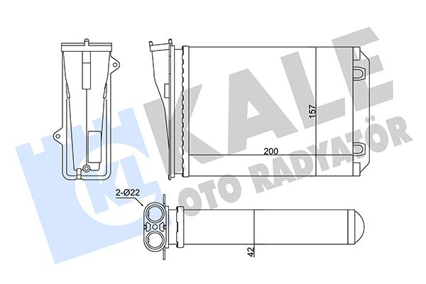 KALORİFER CITROËN C3 III-PEUGEOT 2008 I-208 I KALORİFER AL/MKNK 200X157X42