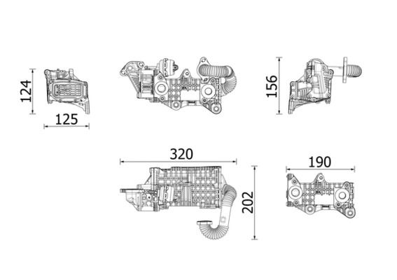 Egr Soğutucu Kütüğü Komple P301-P208-P2008-P3008-P...