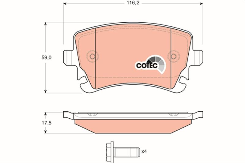 ARKA BALATA VW TRANSPORTER T5 (03-09) A4 (04-09) A6 04-11 A8 03-10 (FİŞSİZ)