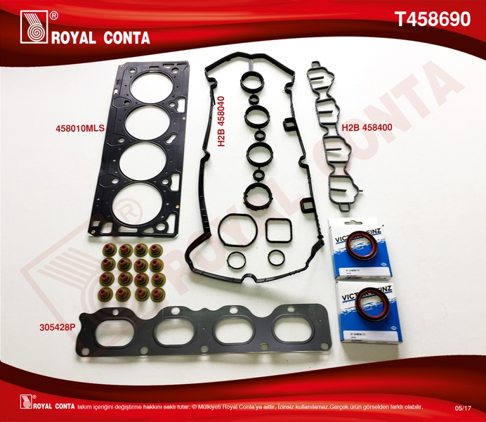 ÜST TAKIM CONTA (REİNZ KEÇELİ+SUBAP LASTİKLİ) ASTRA H-J-INSIGNIA 1.6 16V 116HP (A16XER-Z16XER)