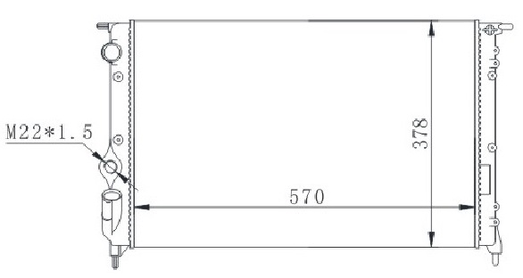 RADYATOR MECHANİCAL MT(570X378X23)19 1.4İ/1.7İ/1.8İ 88+ 63925