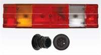STOP LAMBASI KANALLI SAG AMP SOKETLI PLAKASIZ MERCEDES ACTROS / AXOR / AXOR II / ACTROS MP2-MP3 / UZUN TIP 510MM / 7 FONKSIYONLU