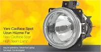 Far 12V Spot Cadface Kapak+kablo Cizgisiz Camli Uzun Far Karsan J10