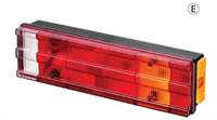 STOP LAMBASI KANALLI SOL KABLOLU ( TESISATLI ) PLAKALI MERCEDES ATEGO I-II / AXOR / KISA TIP 470mm / 7 FONKSIYONLU