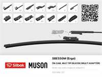 Silecek Supurgesi Muz Tipi 550mm A, BC,C2,D Ve U Tipi Kollar Icin Multi Adaptorlu