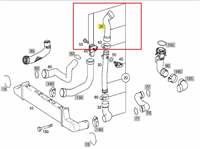 TURBOSARJ HORTUMU SOL UST E-CLASS W210 99>02 S210 99>03