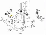 TURBOSARJ HORTUMU SAG E-CLASS W210 98>02 S210 99>03