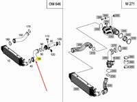 TURBOSARJ HORTUMU SOL C-CLASS W204 07>09 S204 07>09