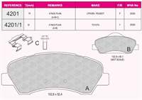 Ön Fren Balatası P301 C Elysee EB2 (1.2VTI 12V) / EC5 (1.6VTI 16V) P308 II 2013> (Mando Tipi)