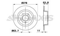 Arka Fren Disk Aynası Connect 1,8TDCI 02>13 Absli