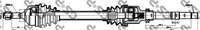 Aks Sağ Komple P206 (Dış FREZE:21 İç FREZE:22 BOY:886MM) TU3JP ET3J4 (1,4 8V / 16V) Abssiz 98>