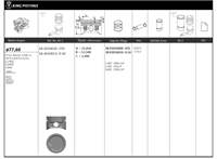 Motor Piston+segmani (Riken) 77,60+0,50mm Cap