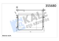 RADYATOR VW GOLF VII AUDI A3 SEAT LEON SKODA OCTAVIA 1.2 1.4 1.6 12- 650×398X16  ####