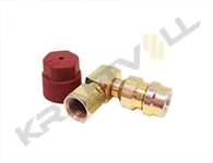 Adaptor 1/4 Sae 90° Yüksek Basınç Kırmızı Kapakli (5 Adet)