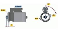 MARS MOTORU (12V 2KW 9 DIS) MERCEDES SPRINTER 06>09 CRAFTER 2,5 06>16 BJJ BJK BJL BJM