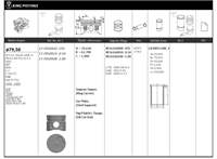 Piston+segman 80.01mm 0.50 (0,25 Kısa) 2,4D 24 Pim