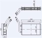 KALORIFER RADYATORU TRANSIT TURBO 96>99 TRANSIT V184 2,0TDCI / 2,4TDCI 01>06 (2 SIRA ALB)