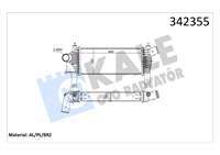 INTERCOOLER RADYATORU NISSAN NAVARA PATHFINDER 2,5 DCI 4WD 2005> 445×185×64