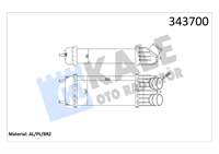 TURBO INTERCOLLER RADYATORU P207 P1007 C2 C3 II 1,6HDI 16V OLCU: (300×147×76)