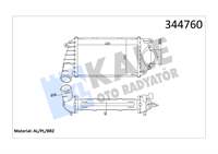 TURBO RADYATORU INTERCOOLER AROSA 97>04 LUPO 99>06 POLO 00>02 1.4TDI AMF